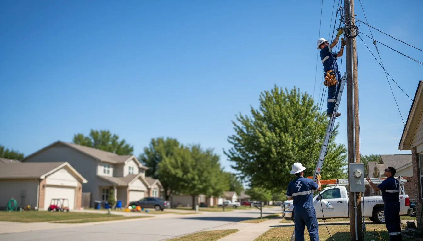 Residential electrician providing installation services in Hardesty, OK